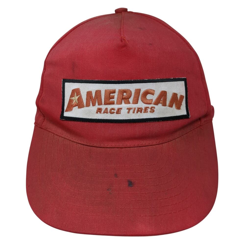 American Race Tires Snapback 5 Panel Cap Red OS Adjustable Embroidered Nissun